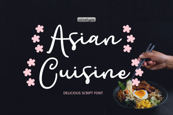 Asian Cuisine: A Friendly Handwritten Font for Web Design